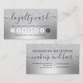 Carte De Fidélité Aluminium métallique d'ombre de parties (Devant / Derrière)