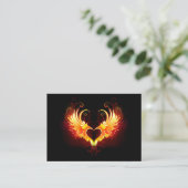 Carte De Fidélité Angel Fire Heart with Wings (Debout devant)