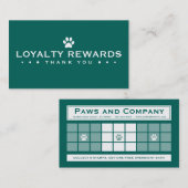 Carte De Fidélité ANIMAL FAMILIER REPOSANT le programme de la (Devant / Derrière)