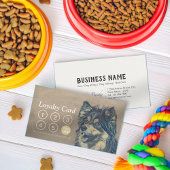 Carte De Fidélité Animaux domestiques assis Bain & Grooming Loyalty