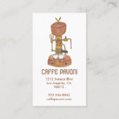 Carte De Fidélité Antique Espresso Machine Café Café Aquarelle (Dos)