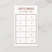 Carte De Fidélité Antique Espresso Machine Café Café Aquarelle (Devant)