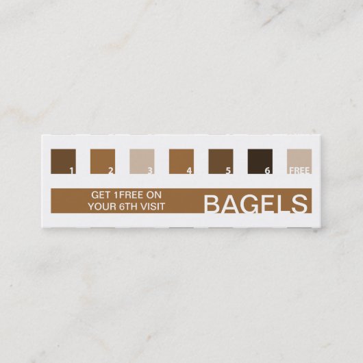 Carte De Fidélité Appréciation de client de BAGELS (carrés de mod) (Devant)