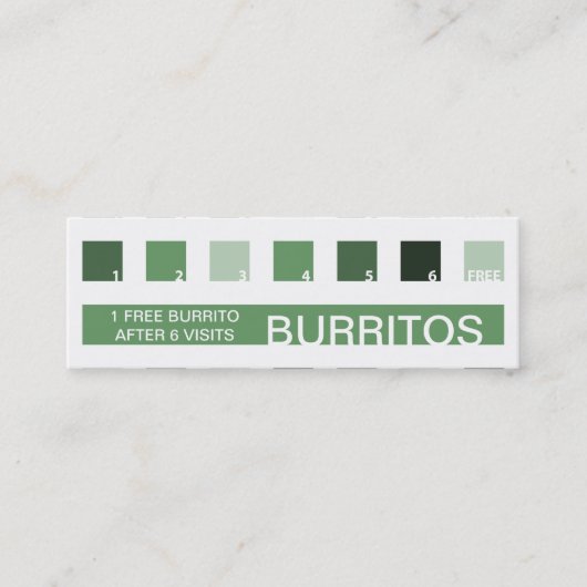 Carte De Fidélité Appréciation de client de BURRITOS (carrés de mod) (Devant)