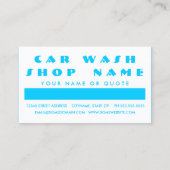 Carte De Fidélité Appréciation de client de STATION DE LAVAGE (Dos)