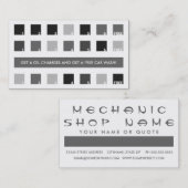 Carte De Fidélité Appréciation de la clientèle de MECHANIC (carrés m (Devant / Derrière)