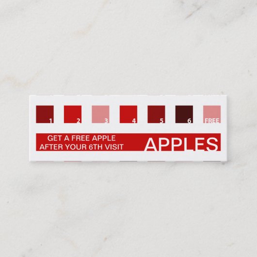 Carte De Fidélité Appréciation des clients d'APPLES (carrés mod) (Devant)