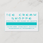 Carte De Fidélité Appréciation des clients ICE CREAM (carrés mod) (Dos)