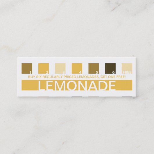 Carte De Fidélité Appréciation des clients LEMONADE (carrés mod) (Devant)