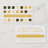 Carte De Fidélité Appréciation des clients LEMONADE (carrés mod) (Devant / Derrière)