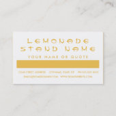 Carte De Fidélité Appréciation des clients LEMONADE (carrés mod) (Dos)