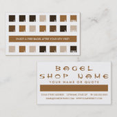 Carte De Fidélité appréciation du client BAGEL (carrés mod) (Devant / Derrière)