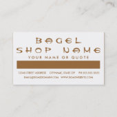 Carte De Fidélité appréciation du client BAGEL (carrés mod) (Dos)