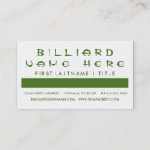 Carte De Fidélité appréciation du client BILLIARD (carrés de mode) (Dos)