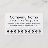 Carte De Fidélité appréciation du client bokeh (Dos)