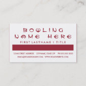 Carte De Fidélité appréciation du client BOWLING (carrés mod) (Dos)