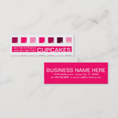 Carte De Fidélité appréciation du client CUPCAKES (carrés mod) (Devant / Derrière)