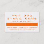 Carte De Fidélité appréciation du client HOT DOGS (carrés mod) (Dos)