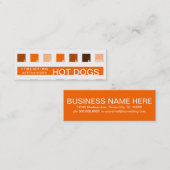 Carte De Fidélité appréciation du client HOT DOGS (carrés mod) (Devant / Derrière)