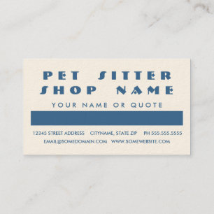 Carte De Fidélité Appréciation du client PET SITTER (carrés mod)