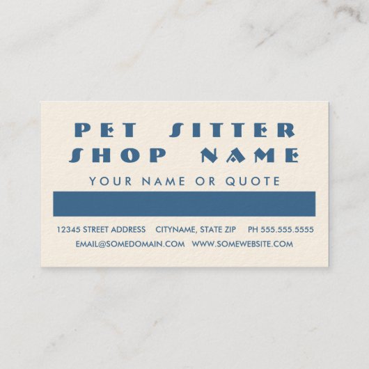 Carte De Fidélité Appréciation du client PET SITTER (carrés mod) (Dos)