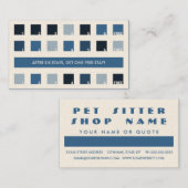Carte De Fidélité Appréciation du client PET SITTER (carrés mod) (Devant / Derrière)