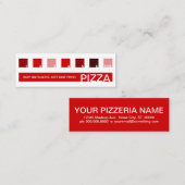 Carte De Fidélité appréciation du client PIZZA (carrés mod) (Devant / Derrière)