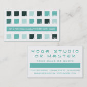 Carte De Fidélité appréciation du client YOGA (carrés mod) (Devant / Derrière)