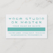 Carte De Fidélité appréciation du client YOGA (carrés mod) (Dos)