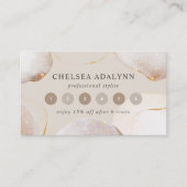 Carte De Fidélité Aquarelle Abstraite brillant Luxe Elegant Or (Devant)