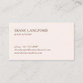 Carte De Fidélité Aquarelle Abstraite neutre moderne (Dos)