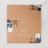 Carte De Fidélité Aquarelle bleu marine Brown (Extérieur déplié)