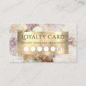 Carte de fidélité aquarelle et feuille d'or (Devant)