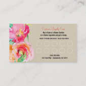 Carte de fidélité aquarelle florale moderne client (Dos)
