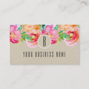 Carte de fidélité aquarelle florale moderne client