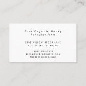 Carte De Fidélité Aquarelle moderne peignes de miel avec abeille (Dos)