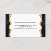 Carte de Fidélité Aquarelle Noir et Or (Dos)