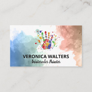 Carte De Fidélité Aquarelle Peinture à la main   Arts créatifs
