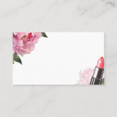 Carte De Fidélité Aquarelle rose Beauté Maquillage Artiste Entrepris (Dos)
