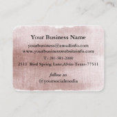 Carte De Fidélité Aquarelle rose or rose (Dos)