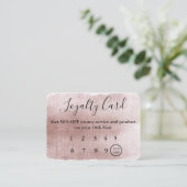 Carte De Fidélité Aquarelle rose or rose (Debout devant)