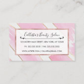 Carte De Fidélité Aquarelle rose vermillon géant (Dos)