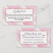 Carte De Fidélité Aquarelle rose vermillon géant (Devant / Derrière)