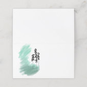 Carte De Fidélité Arbre vert scandinave art simple menthe moderne (Extérieur déplié)