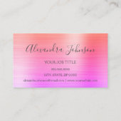 Carte De Fidélité Arc-en-ciel Business Foil Loyalty Punch (Dos)