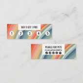 Carte De Fidélité Arc-en-ciel chaud minimaliste rayures artisanales (Devant / Derrière)