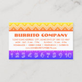 Carte De Fidélité arriba burittos (carte punch fidélité) (Dos)