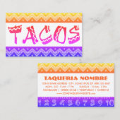 Carte De Fidélité arriba tacos (carte punch fidélité) (Devant / Derrière)