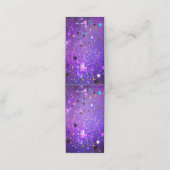 Carte De Fidélité Arrière - plan de feuille violet avec étoiles (Extérieur déplié)