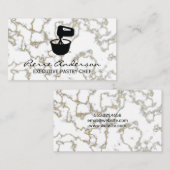 Carte De Fidélité Arrière - plan de fond de marbre d'or (Devant / Derrière)